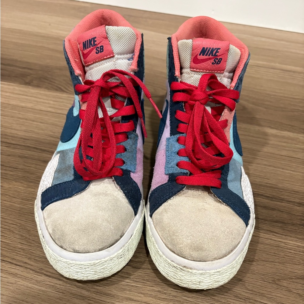 Nike SB Colorful High-Tops with Red Laces